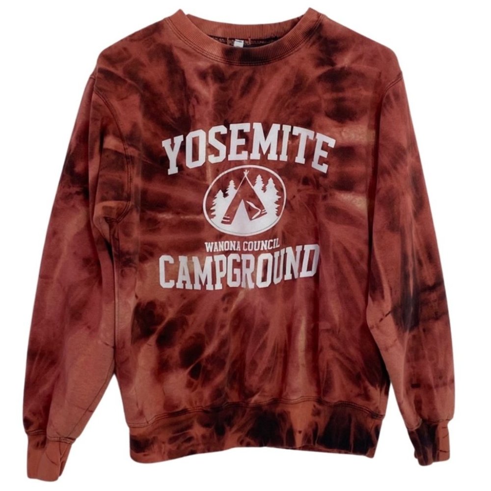 TyeDye Yosemite Campground Pullover Sweatshirt Womens Small